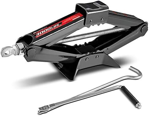 Powerbuilt 6 Piece Car Jack and Garage Creeper Service Set, 2 Ton Vehicle Lift, Jackstands, Folding Creeper, Wheel Chocks, Car Repair Garage Equipment - 640816, Large, Red
