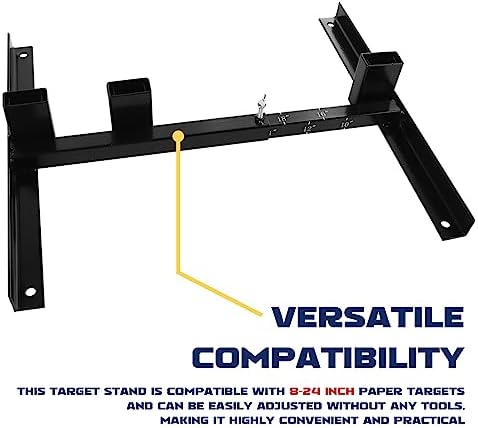 Highwild Adjustable Target Stand Base for Paper Shooting Cardboard Silhouette H Shape Stand Base for Shooting Range 1x2 Wooden Target Station Setup