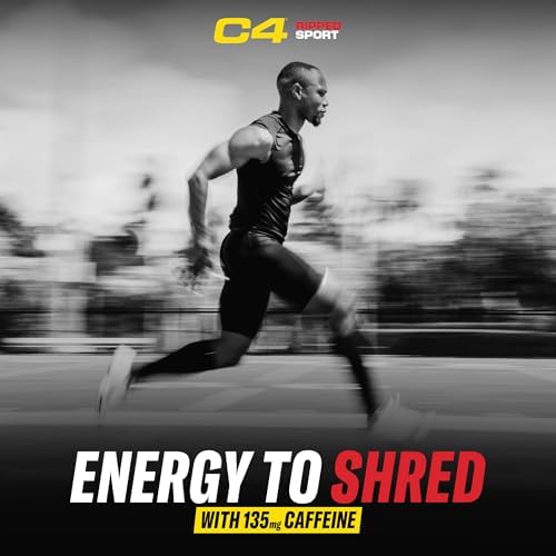 C4 Ripped Sport Pre Workout Powder, 135mg Caffeine, 30 Servings | Fruit punch flavor with 135mg caffeine, CLA, DygloFit & L-carnitine for energy