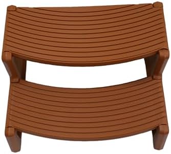 Confer Plastics Resin Multi Purpose Outdoor Non Slip Portable Spa and Hot Tub Handi-Step Deck Patio Steps Accessories, Charcoal Grey