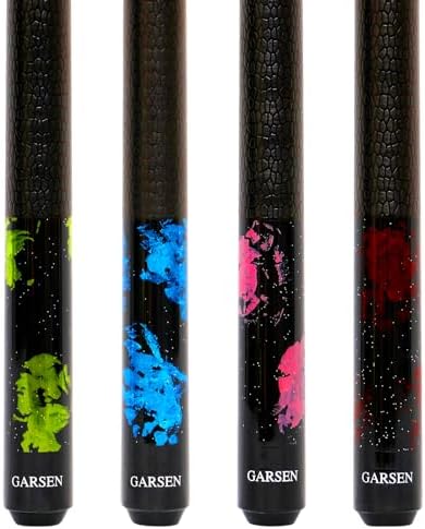 GARSEN Billiard Canada 6A Maple Pool Cue Stick 58 inch House Bar Pool Stick | Free replacement within 2 years,Piano Baking Paint Process,18 oz 19 oz 20 oz 21 oz Available，Several Colors,13mm Cue Tip