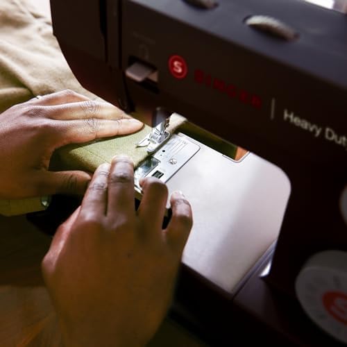 SINGER® 4432 (Grey) High Speed Heavy Duty Sewing Machine + Accessory Kit | 32 stitches deliver 110 applications, 50% more power for thick fabrics, 1100 per minute capacity, 1-step buttonhole design