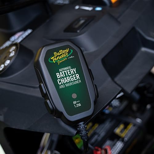 Battery Tender Junior 8V, 1.25 AMP Car Battery Charger and Maintainer: Fully Automatic 8V Automotive Battery Charger for Cars, Motorcycles