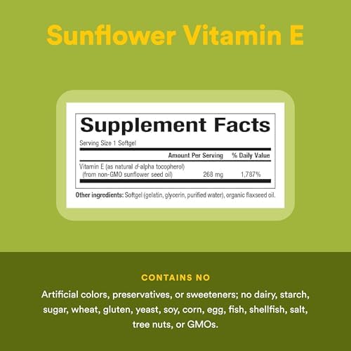 Whole Earth & Sea from Natural Factors, Sunflower Vitamin E, Whole Food Supplement