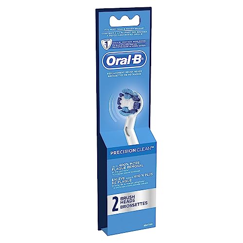 Oral-B Precision Clean Replacement Brush Heads for an Oral-B Electric Toothbrush, Pack of 2