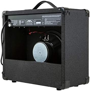 Monoprice 1x8 Guitar Combo Amplifier - Black 20-Watt, 86dB of Gain - 1/4 Inch Input for Guitars, Aux MP3 Input, 3.5mm Headphone Output