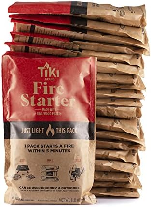 Tiki Fire Starter 10-Pack – Easy-to-Use Wood Pellet Fire Starters for Smokeless Outdoor Fire Pits & Indoor Fireplaces
