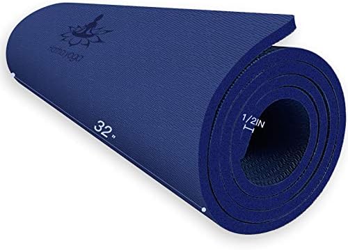 Hatha Yoga Extra Thick TPE Yoga Mat - 72"x 32" Thickness 1/2 Inch -Eco Friendly- With High Density Anti-Tear Exercise Mats For Home Gym Travel &