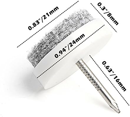 40pcs Furniture Felt Pad Heavy Duty Nail-on Chiar Slider Glide Pad Floor Protector for Wooden Furniture Chair Tables Leg Feet(Φ20mm or 0.8";Black)