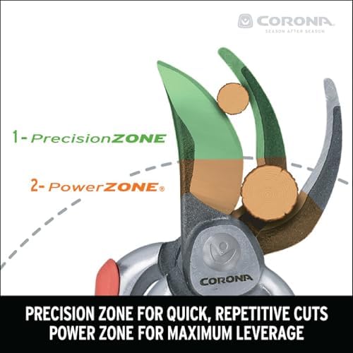 Corona Tools DualCUT Forged Steel Bypass Hand Pruner – 1″ Cutting Capacity Garden Pruning Shears for Branch & Stem Cutting