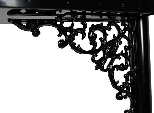 Oak Black Mailbox with Decorative Post Kit | Rust-resistant black metal mailbox includes personalized house numbers, decorative bracket