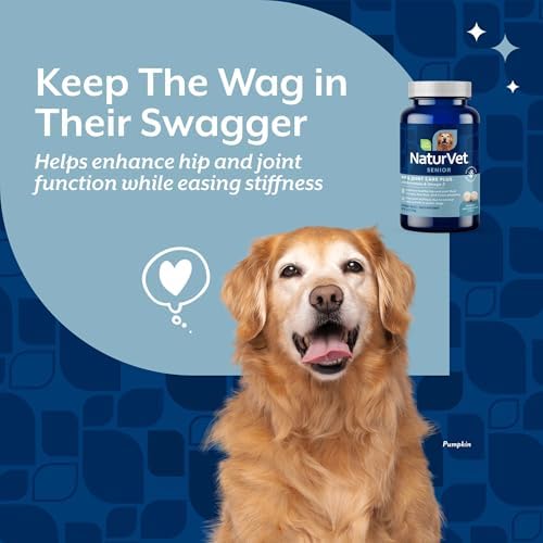 NaturVet – Senior Wellness Hip & Joint Advanced Plus Omegas | Help Support Your Pet’s Healthy Hip & Joint Function | Supports Joints, Cartilage & Connective Tissues | 120 Soft Chews