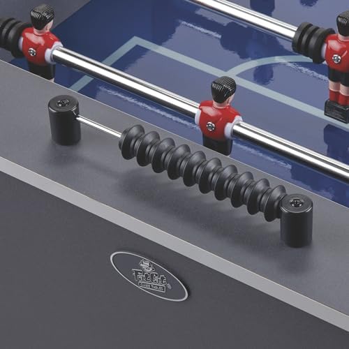 Fat Cat Rebel 4.5 Foot Foosball Table, Soccer Table Game with Quick Snap Rods, Blue Playing Field, Abacus Scoring, Includes 4 Foosball Balls