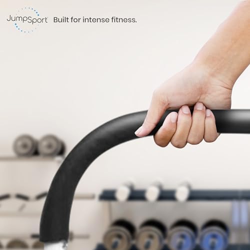 JumpSport Handle Bar Accessory for Arched Leg Fitness Trampolines | Black | Adjustable Height Settings | Trampoline Not Included