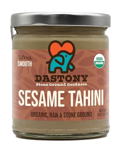Dastony Organic Raw Sesame Tahini Seed Butter, 8 oz | Only One Ingredient | Vegan, Paleo and Keto Friendly, Non GMO, Gluten-free - Pack of 1