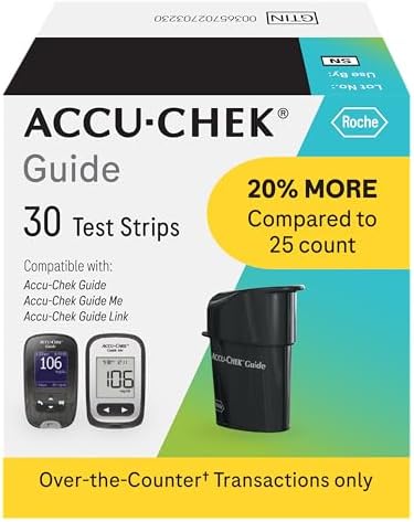 Accu-Chek Guide Glucose Test Strips, Pack of 50 | Diabetic Blood Sugar Testing