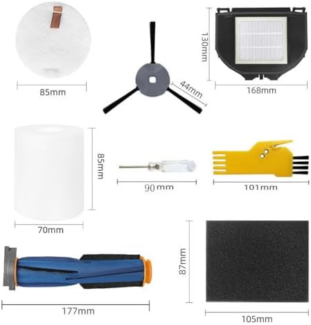 Accessories Kit for Shark IQ R101AE (RV1001AE) IQ R101 (RV1001) AV911S EZ AV1010AE IQ Robot Vacuum Cleaner Replacement Parts Pack of Main Brush
