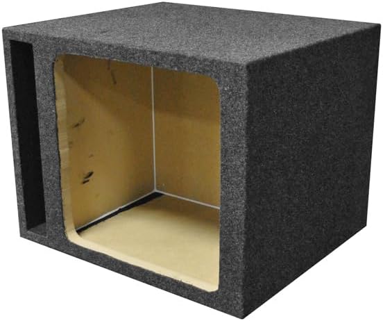 QPower QBOMB Single 12-Inch Speaker Box – Side-Ported Design with Black Bed Liner – Compatible with Kicker L7 Subwoofer