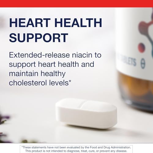 Metagenics Niatain Niacin B3-500 mg Nicotinic Acid with Sustained Release for Reduced Flushing - Supports Cholesterol, Energy