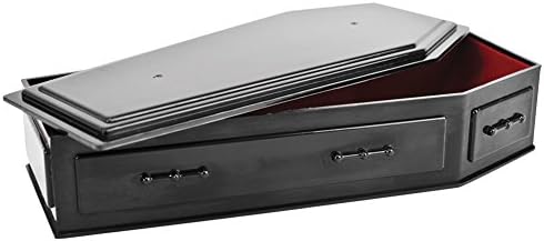 Black Coffin with Removable Lid for Wrestling Action Figures | Create Coffin Matches with a 9 Inch Black Coffin Featuring a Removable Lid and