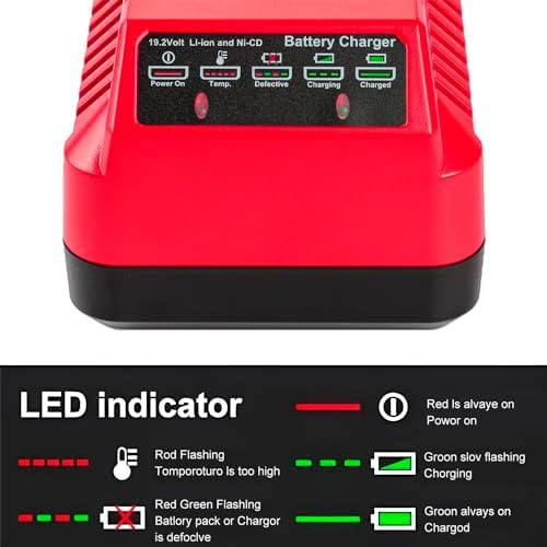 Powilling 19.2 Volt C3 Charger Replacement for Craftsman 140152004 DieHard XCP Li-ion Ni-CD Battery 1425301 1323903 130279005 11375 11376 315.PP2011
