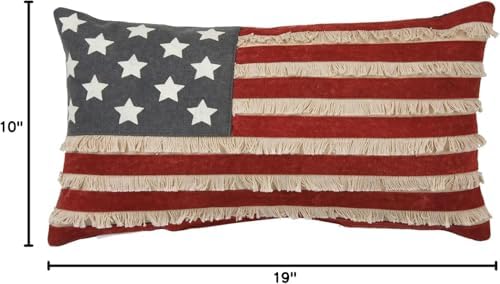 Primitives by Kathy 30505 Patriotic Throw Pillow, 19 x 10-Inch, American Flag
