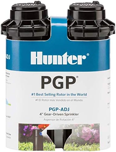 Hunter PGP-ADJ 3/4" Rotor Lawn Sprinkler Head, 22-52 ft, 4" Pop Up, 2 Pack