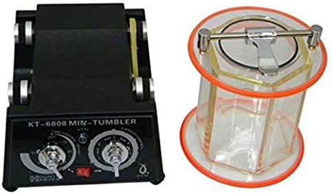 110V 45W Rotary Tumbler Polisher Jewelry Polishing Finishing Machine with Polishing Bead