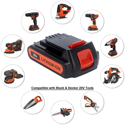 Biswaye LBXR20 20V Lithium Battery Compatible with Black & Decker 20V MAX Lithium Battery LBXR2520 LBXR2020 LBX20 LB2X4020 LB2X3020 and LCC221