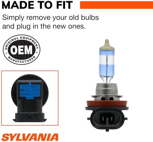 SYLVANIA - H11 SilverStar Ultra - High Performance Halogen Headlight Bulb, High Beam, Low Beam and Fog Replacement Bulb