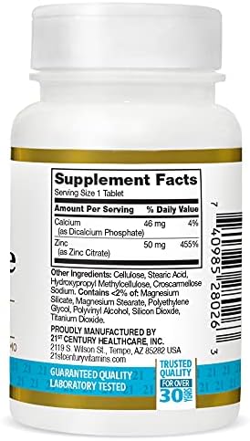 21st Century Calcium 1000mg Plus D3 Tablets, Bone Health, 90 Count | Calcium 1000 mg with Vitamin D3 20 mcg (800 IU), Bone Strength & Density Support, Daily Supplement for Men & Women