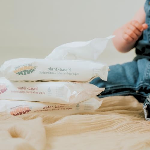 Kinder by Nature Plant Based Baby Wipes - 100% Biodegradable & Compostable, 672 Count (12 Packs of 56) - 99% Plant-Based Ingredients