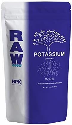 RAW Potassium Fertilizer - Water Soluble High Potassium for Plants, 8 oz | Fertilizer for Garden Use and Vegetable Cultivation - Bloom & Fruiting Plant, Hydroponic and Greenhouse Production