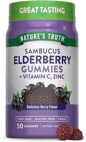 Nature's Truth Black Elderberry Gummies | 50 Vegan Gummies