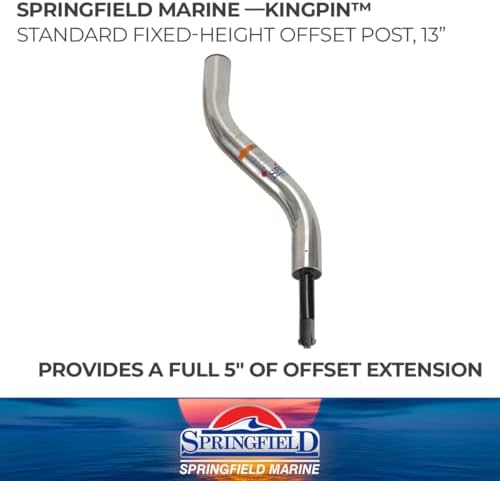 Springfield Marine 1610413-OSS Kingpin Offset Post - 1-3/4",Silver,Black