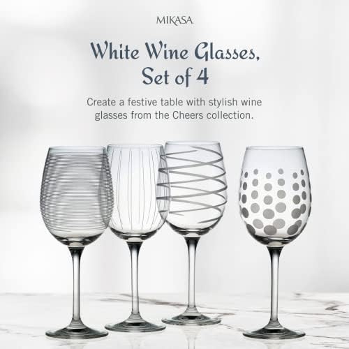 Mikasa Cheers Bordeaux Wine Glass, Set of 4, 24 Ounce, Clear