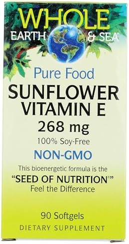 Whole Earth & Sea from Natural Factors, Sunflower Vitamin E, Whole Food Supplement