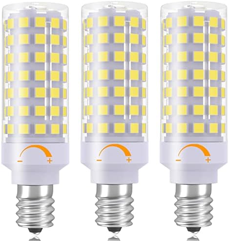 E12 LED Bulb Dimmable 7W Equivalent to 60W Halogen Bulb, Warm White 3000K T6 C7 E12 Candelabra Bulb 60 Watt for Ceiling Fan, Chandelier Lighting, AC120V Kx-2000 Bulbrite Replacement (6 Pack)