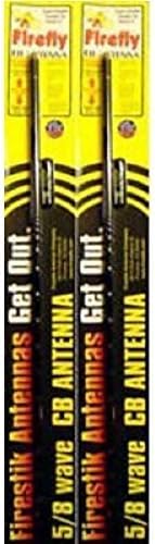 LOT of 2 Firestik FL4-B 4' Firefly TUNABLE TIP CB Radio Antenna (Black)