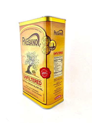 Paesanol Extra Virgin Olive Oil, Unfiltered, 33.8 Fl Oz (1L) | High Polyphenol, Premium First Cold Pressed, Hand Picked, Early Harvest in Sicily, Award Winning Italian EVOO