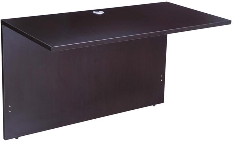 Boss Office Products Holland 71" Executive U-Shape Desk with Lateral File and Hutch, Mocha