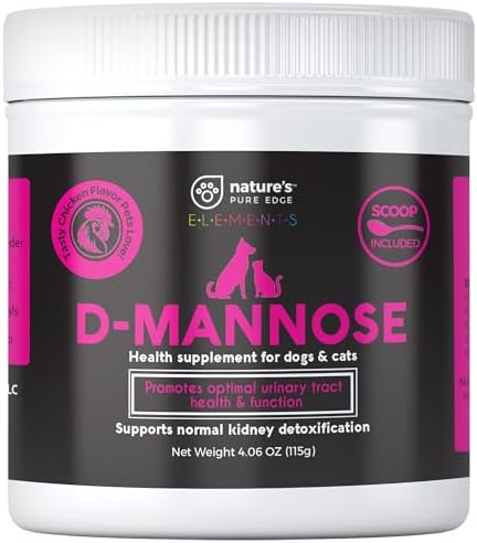 D-Mannose Supplement with Real Chicken for Dogs and Cats. Use for Immediate and Preventative Treatment of Bladder and Urinary Tract Infections UTIs.
