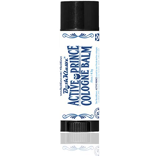BushKlawz Active Prince Travel Solid Cologne Balm – Refreshing Metro Cologne for Active Men – Best Fresh Active Scent Solid Alcohol Free Cologne for travel Best Gift for Men