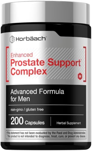 Horbaach Prostate Supplement for Men | 200 Capsules | Advanced Complex with Saw Palmetto, Pygeum, Stinging Nettle | Non-GMO and Gluten Free