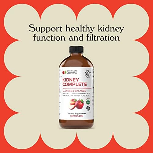 CNP | Kidney Complete Liquid 16oz - ACV, Lemon, Chanca Piedra Cleanse Aid | Kidney support liquid with apple cider vinegar, lemon and organic chanca piedra for daily cleanse and detox routines