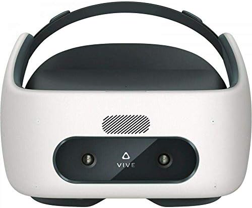 HTC Vive Pro Focus Plus 6DOF VR Headset in Almond White Bundle Including VR Headset, Controllers, face Cushion, QC 3.0 Charger and USB Type-C Cable