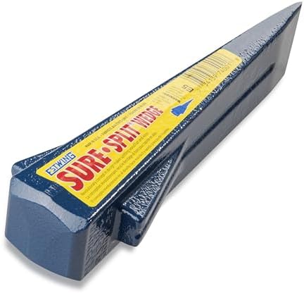 ESTWING Sure Split Wedge - 5-Pound USA Made Wood Splitting Tool with Forged Steel Construction & 1-7/8" Cutting Edge - Finish May Vary - E-5 | Made in USA, Wood Splitting Made Easy, Fin Splitting Design, Hand Sharpened, Perfect For The Outdoorsman