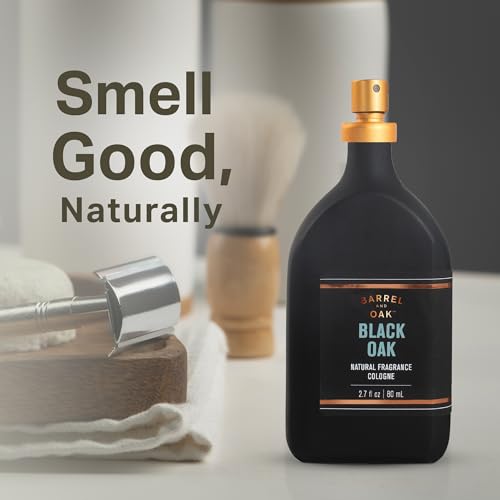 Barrel & Oak Essential Oil Based Cologne for Men, Bourbon Cedar, 2.7 oz | Long-Lasting Men's Cologne, Day & Night Fragrance, Paraben & SLS Free, Gifs forMen