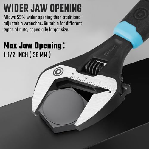 DURATECH 10-Inch Wide Jaw Adjustable Wrench
