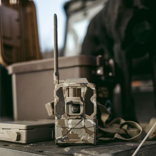 TACTACAM Reveal Ultra Cellular Trail Camera – 4K Photo, 1080P Video, Live Streaming, GPS, Low-Glow/No-Glow Flash, LTE – Includes Solar Panel